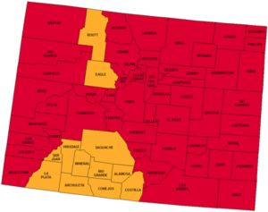 Map of radon levels throughout Colorado.